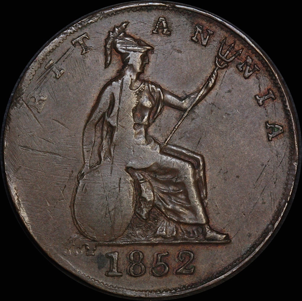 1852 Peek & Campbell Copper Halfpenny Token about EF product image