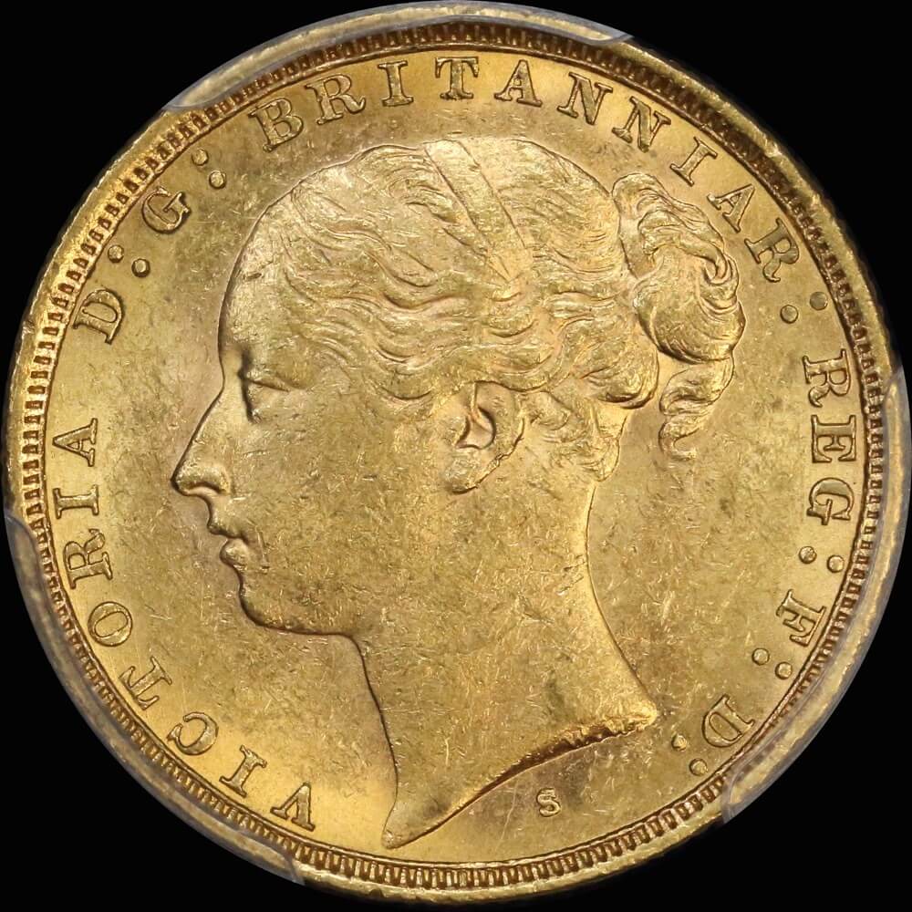 1883 Sydney Young Head Sovereign Unc (PCGS MS62) product image