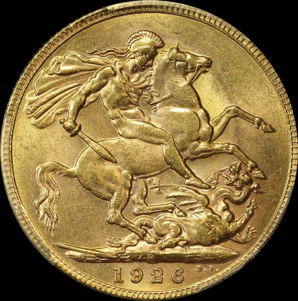 1926 Perth George V Large Head Sovereign PCGS AU58 product image