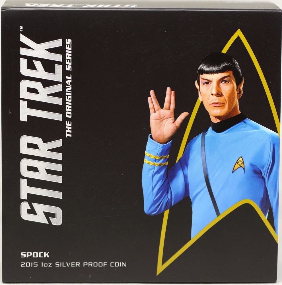 Tuvalu 2015 Silver One Dollar Star Trek - Spock product image