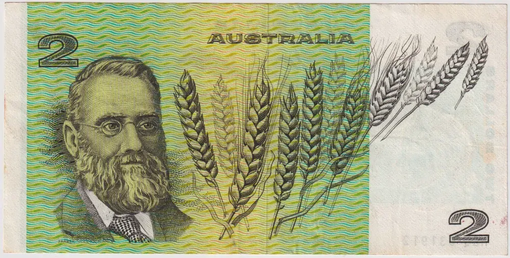 1972 $2 Note Commonwealth of Australia Phillips/Wheeler R84L good VF