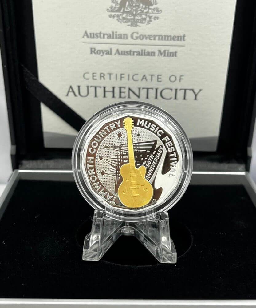 2022 50 Cent Silver Proof Tamworth Country Music Festival Selectively Gold Plated product image