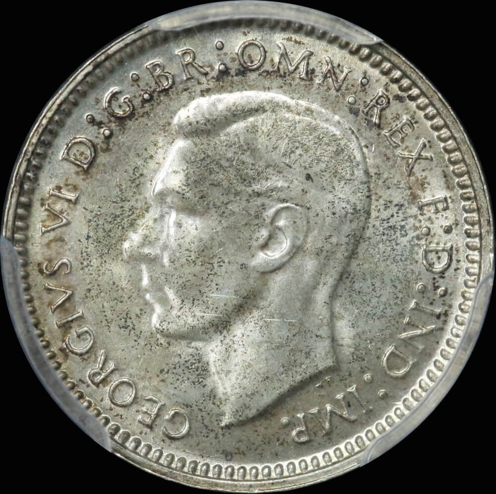 1942 Melbourne Threepence Gem Unc (PCGS MS65)