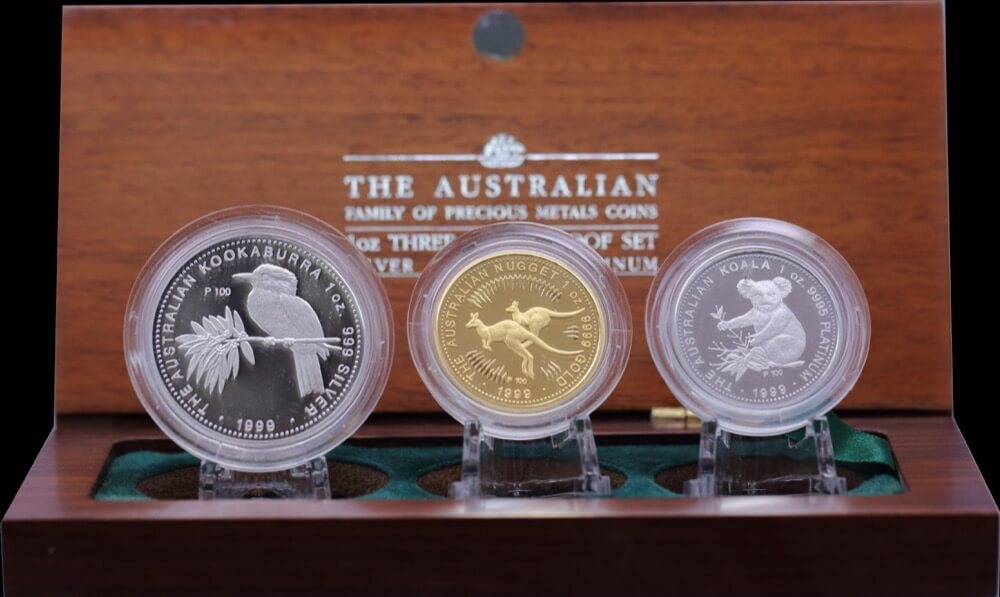 1999 Gold Platinum Silver Family of Precious Metals Proof Coin Set product image