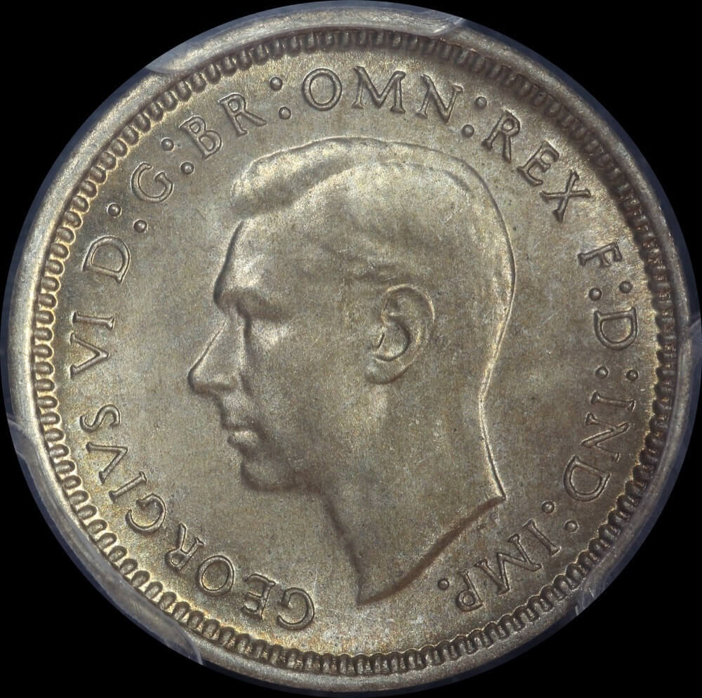 1943 Threepence Gem Unc (PCGS MS65)