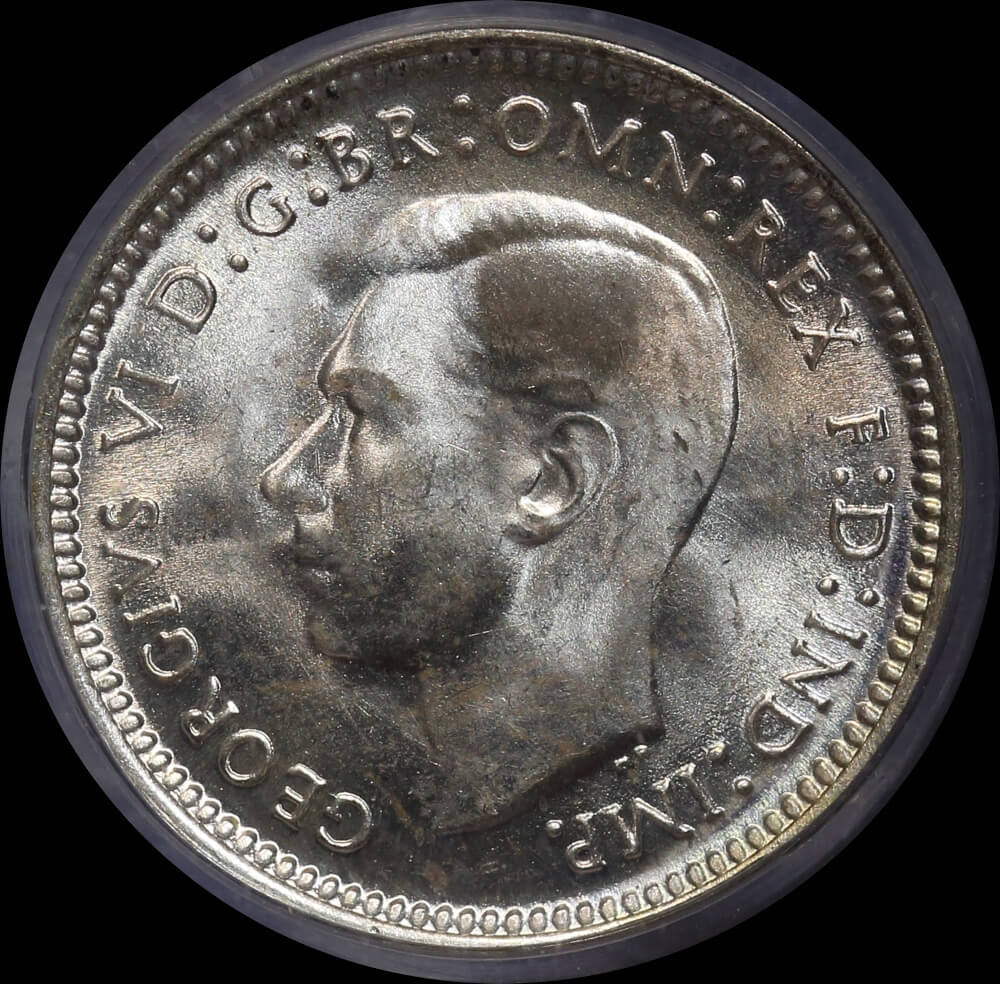 1943-D Threepence Gem Unc (PCGS MS65)