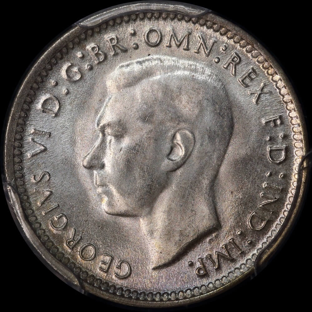 1944-S Threepence Gem Unc (PCGS MS65)