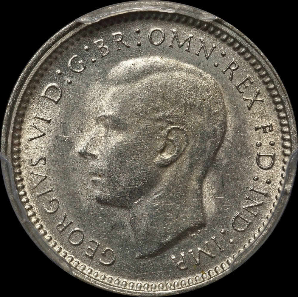 1947 Threepence Choice Unc (PCGS MS63)