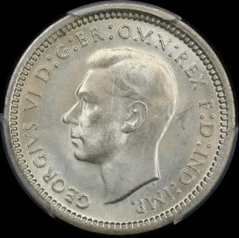 1947 Threepence Choice Unc (PCGS MS64)