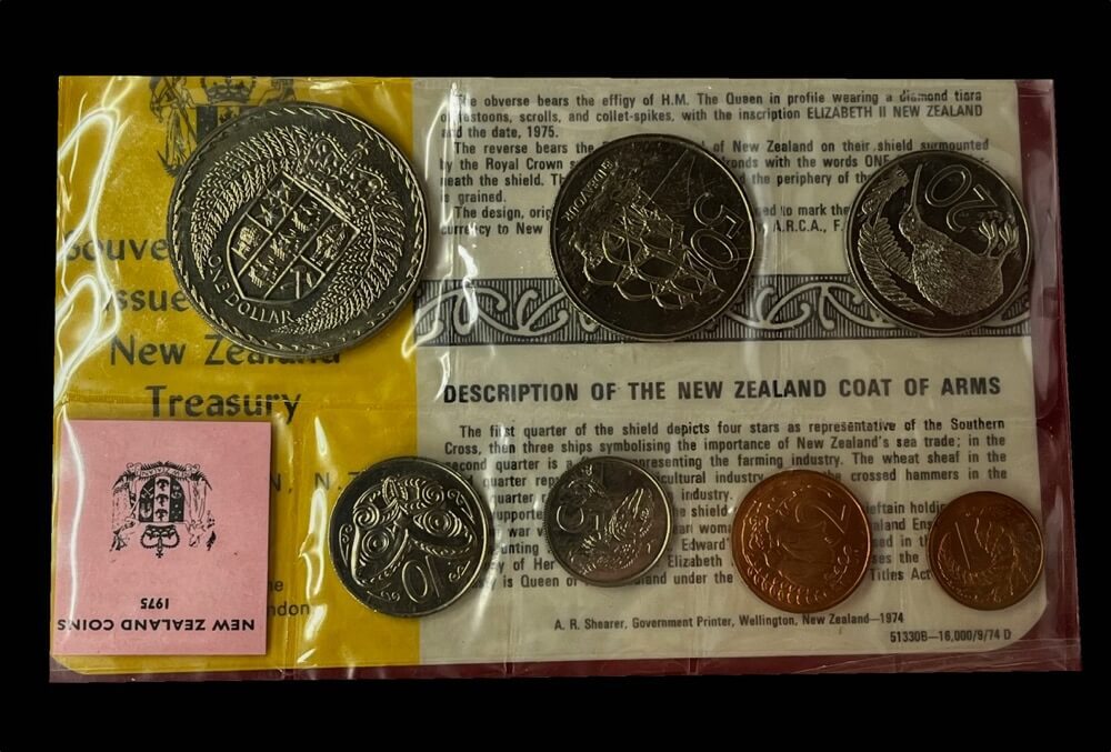 New Zealand 1975 Uncirculated Coin Set product image