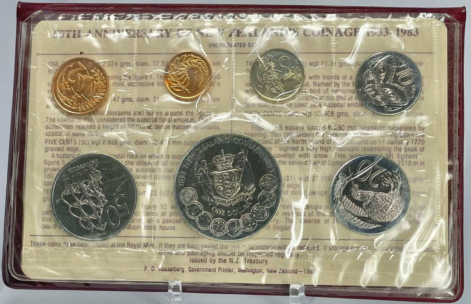 New Zealand 1983 Uncirculated Coin Set - 50 Years of Coinage product image