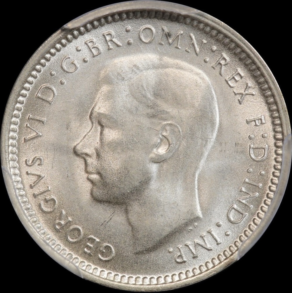 1948 Threepence Gem Unc (PCGS MS65)