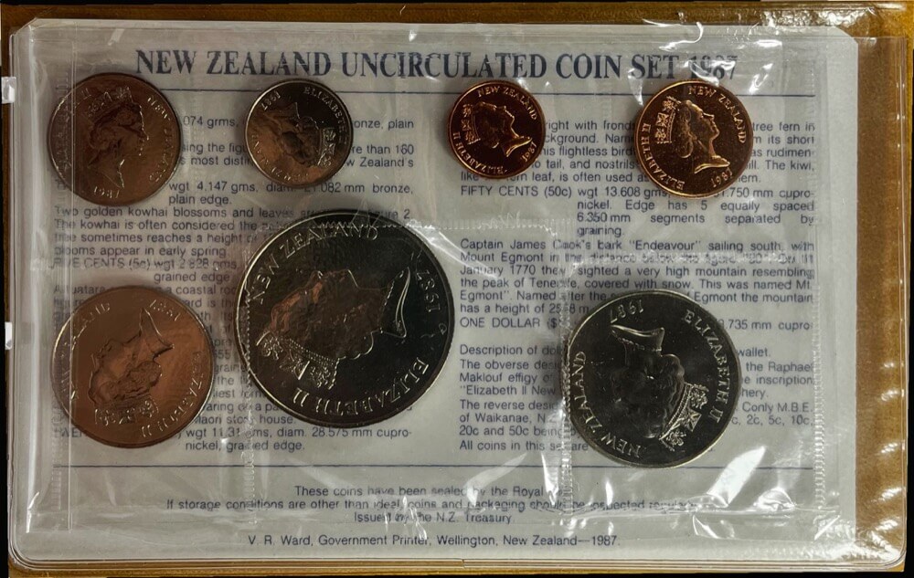 New Zealand 1987 Uncirculated Coin Set - National Parks product image