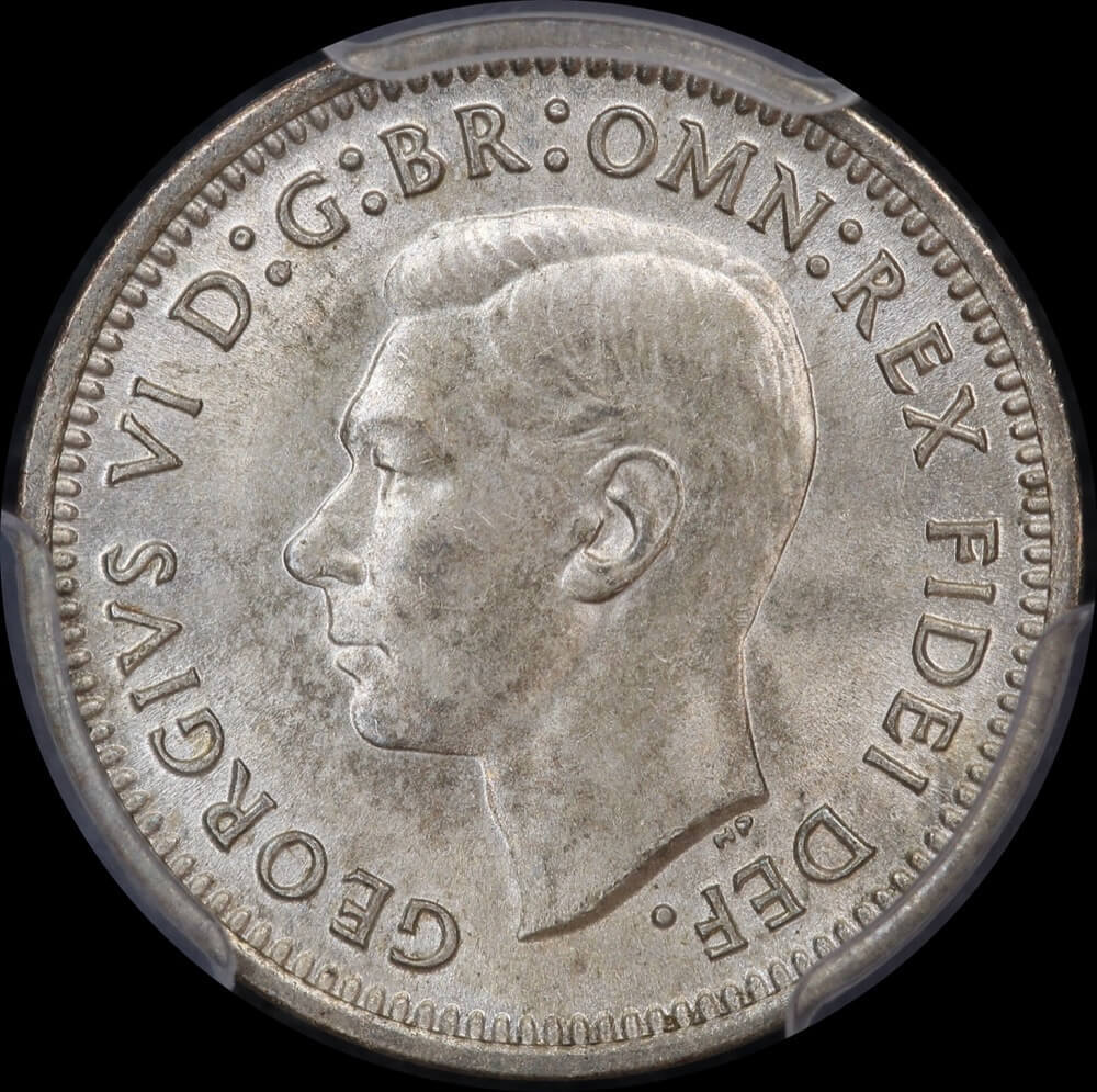 1951-PL Threepence Choice Unc (PCGS MS63)