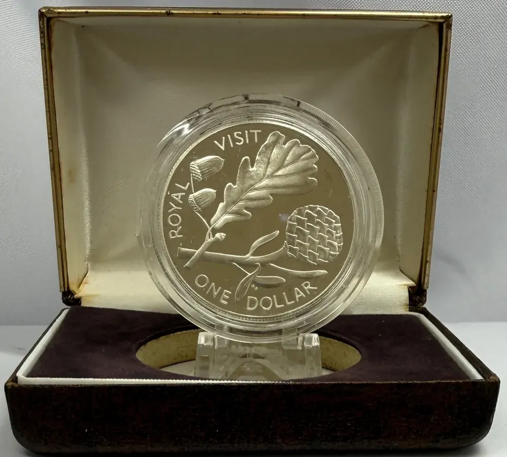 New Zealand 1981 Silver 1 Dollar Proof Coin Royal Visit product image