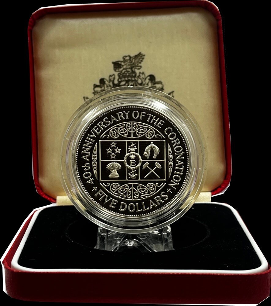 New Zealand 1993 Five Dollar Silver Proof Coin Coronation product image