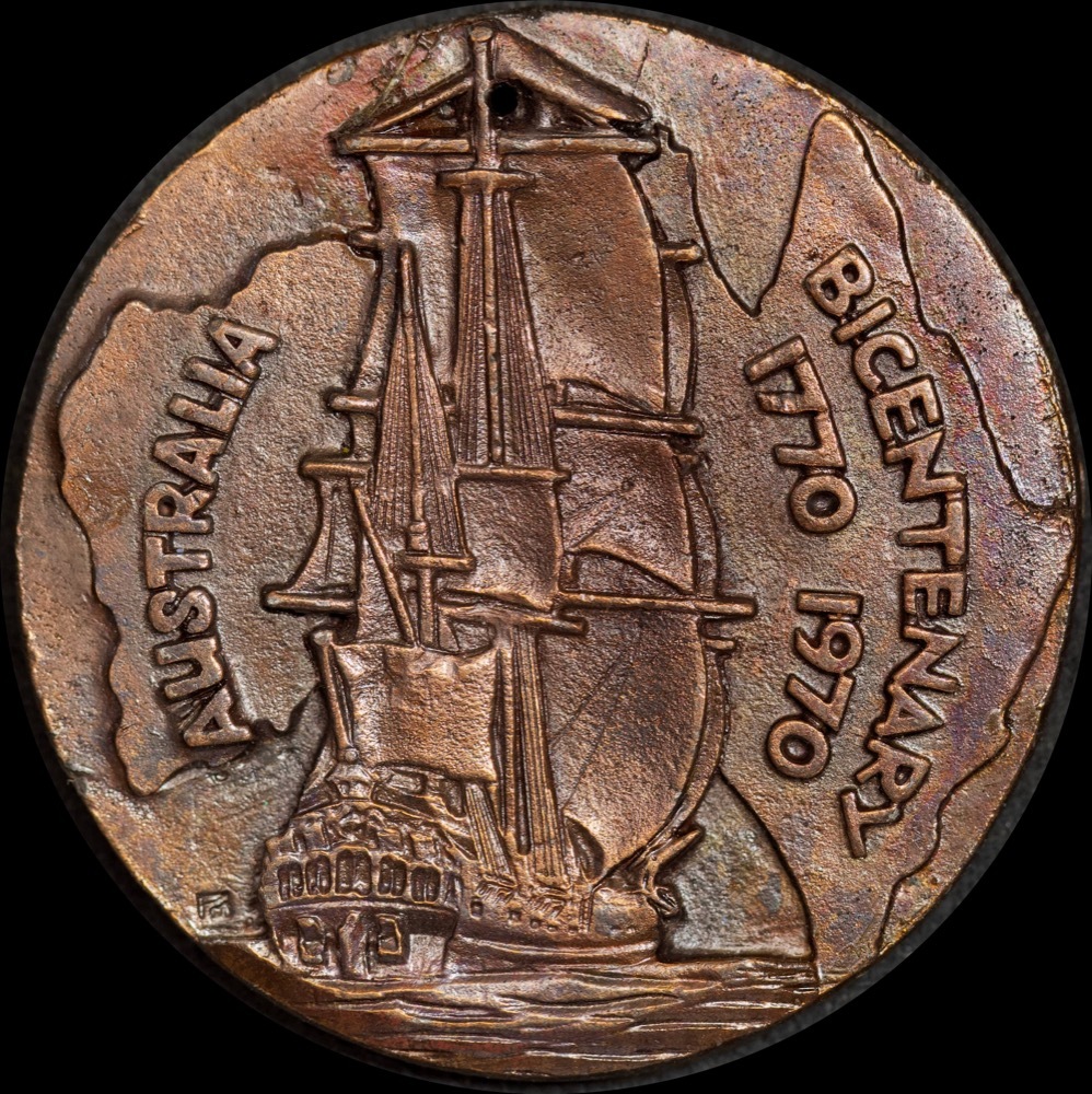 1970 Bronze Medallion Captain Cook Bicentenary Commemorative