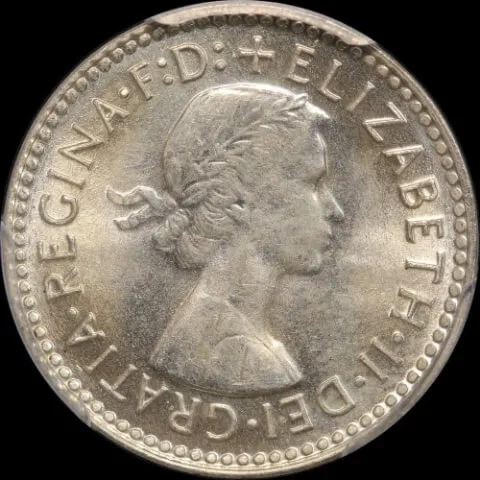 1955 Threepence Choice Unc (PCGS MS64) product image
