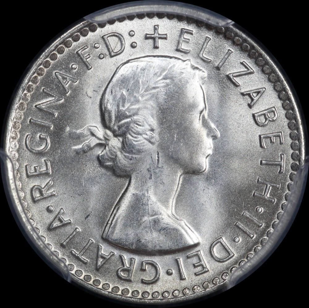 1955 Threepence Gem Unc (PCGS MS66) product image