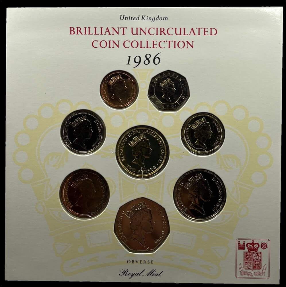 United Kingdom 1986 Uncirculated 8 Coin Set product image