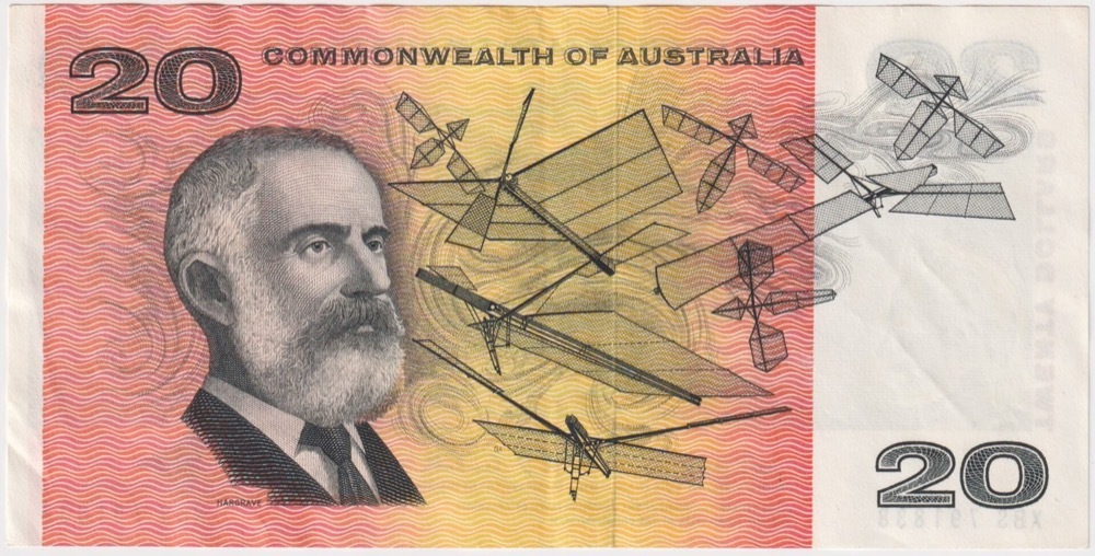 1968 $20 Note Phillips/Randall XBS First Prefix R403F about EF