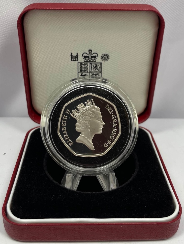 1992-1993 United Kingdom Silver Proof Piedfort 50 Pence Coin  product image