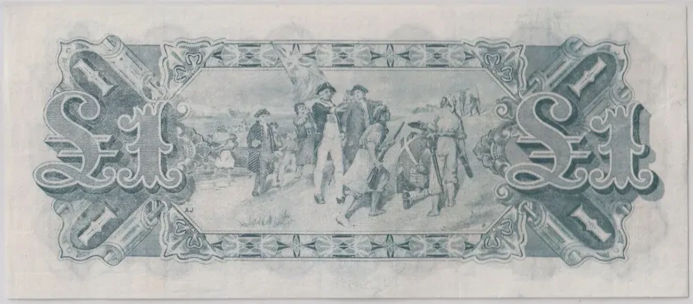 1927 One Pound Riddle/Heathershaw R26 PCGS AU50