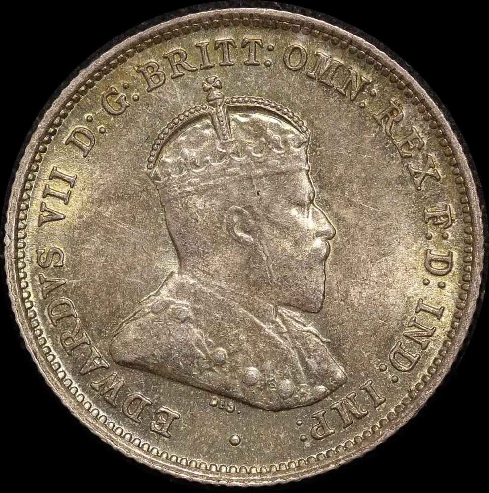 1910 Sixpence about Unc