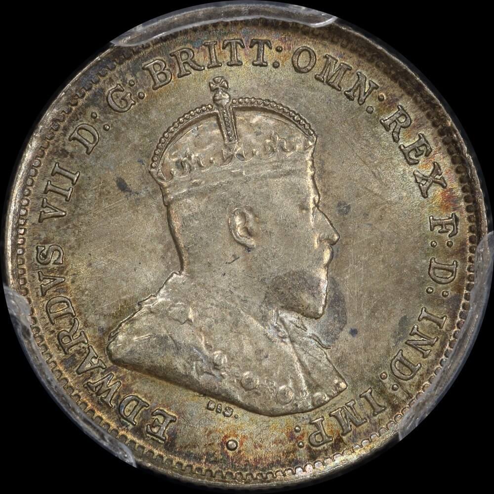 1910 Sixpence Choice Unc (PCGS MS64)