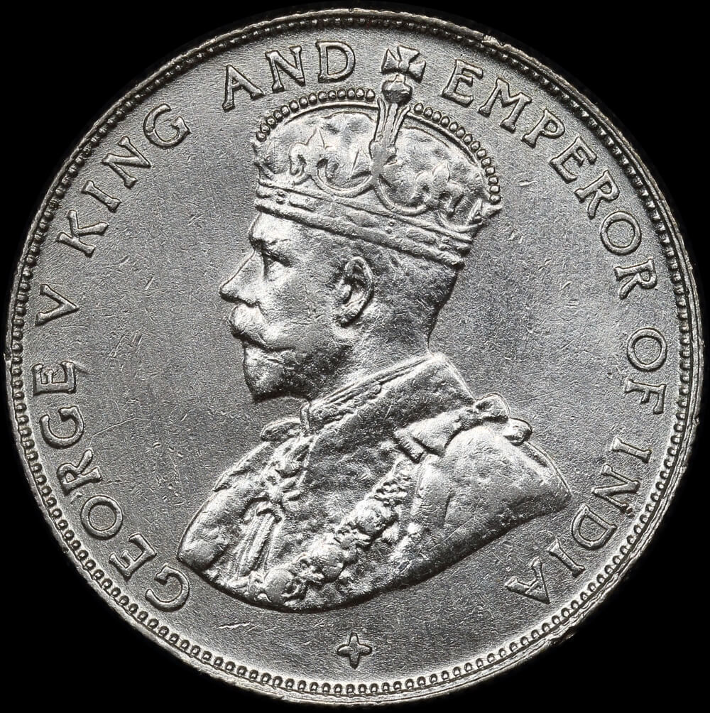 Straits Settlements 1920 Silver 50 Cents good EF product image
