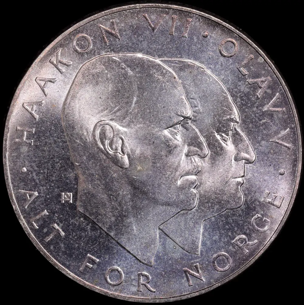 Norway 1970 Silver 25 Kroner KM#414 Uncirculated 25th Anniversary of Liberation product image