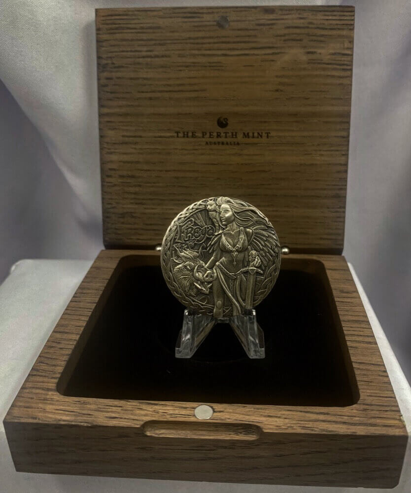 Tuvalu 2017 2oz Silver Proof Coin Norse Goddesses - Freya product image