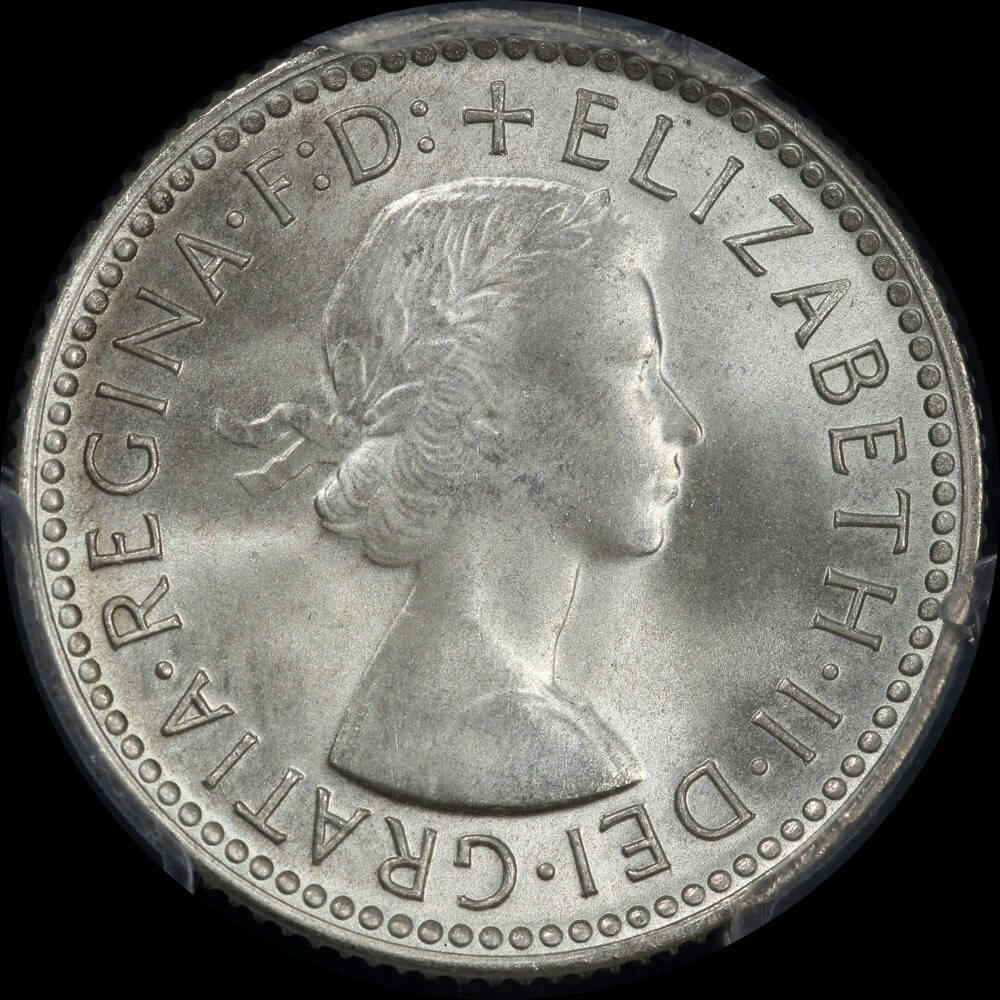 1955 Sixpence Gem Unc (PCGS MS 66)