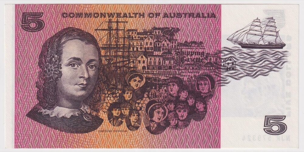 1972 $5 Note Commonwealth of Australia Phillips/Wheeler R204 Uncirculated