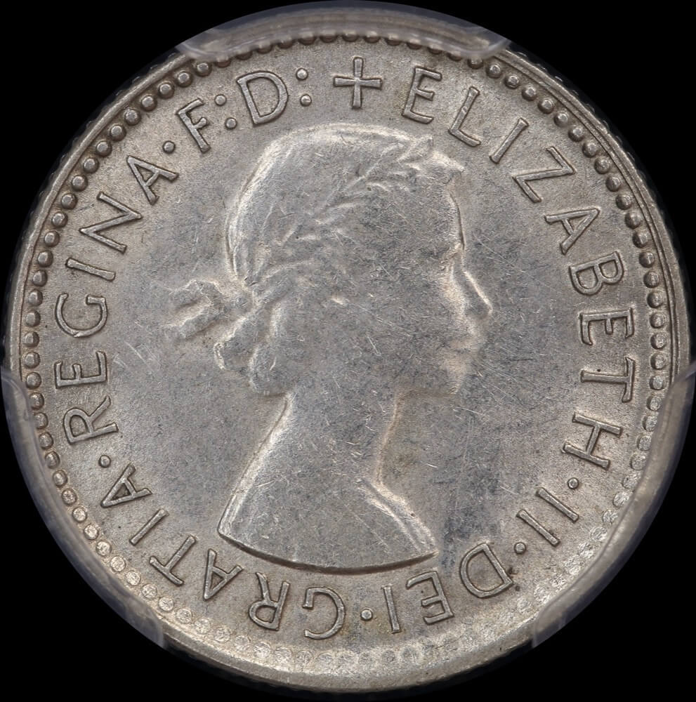 1957 Sixpence Unc (PCGS MS62)