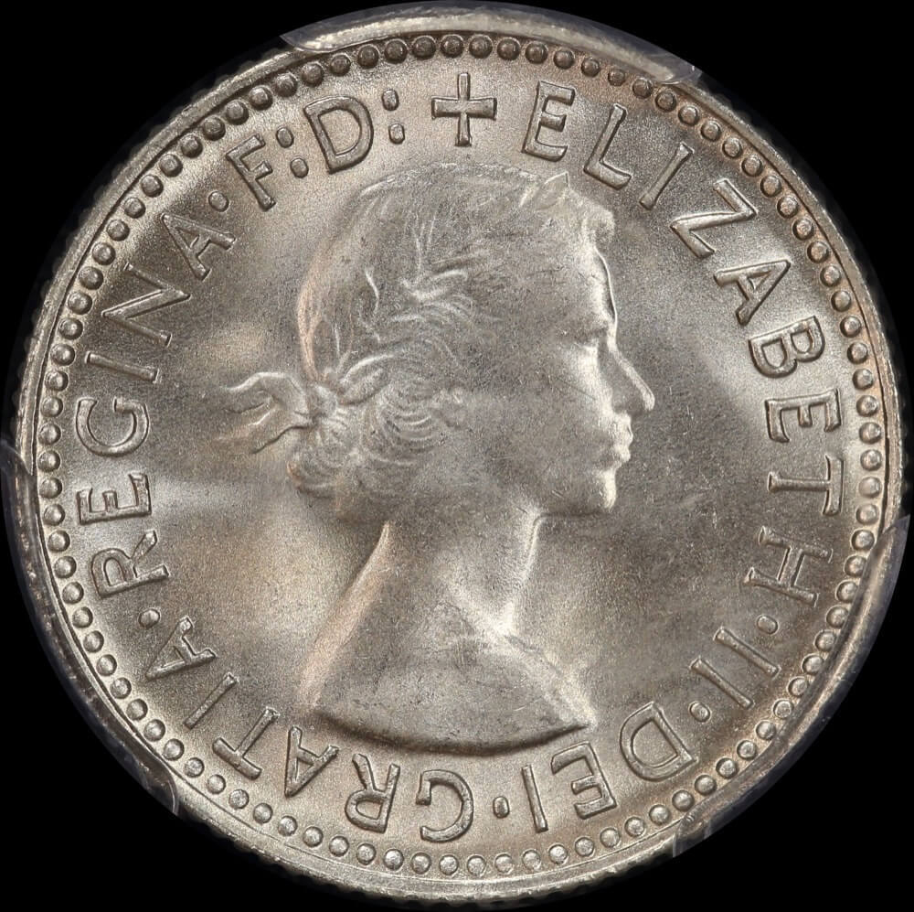 1958 Sixpence Gem Unc (PCGS MS66)