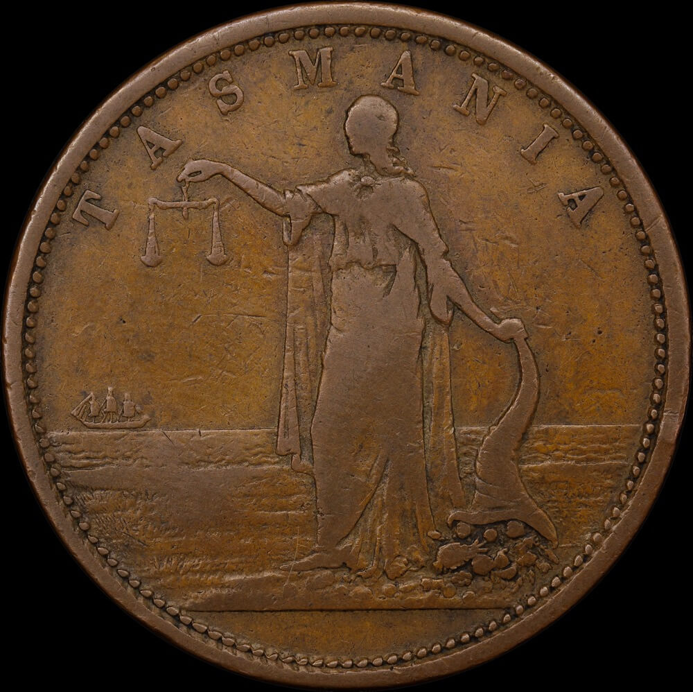 Undated Mather¬†Copper Penny Token¬†A#357 good Fine