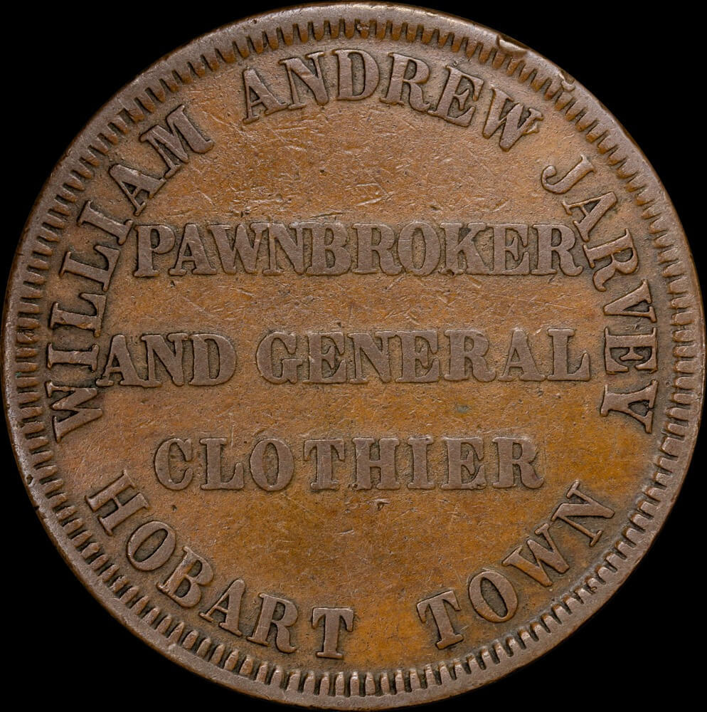 Undated Copper Penny Token Jarvey A300 good Fine