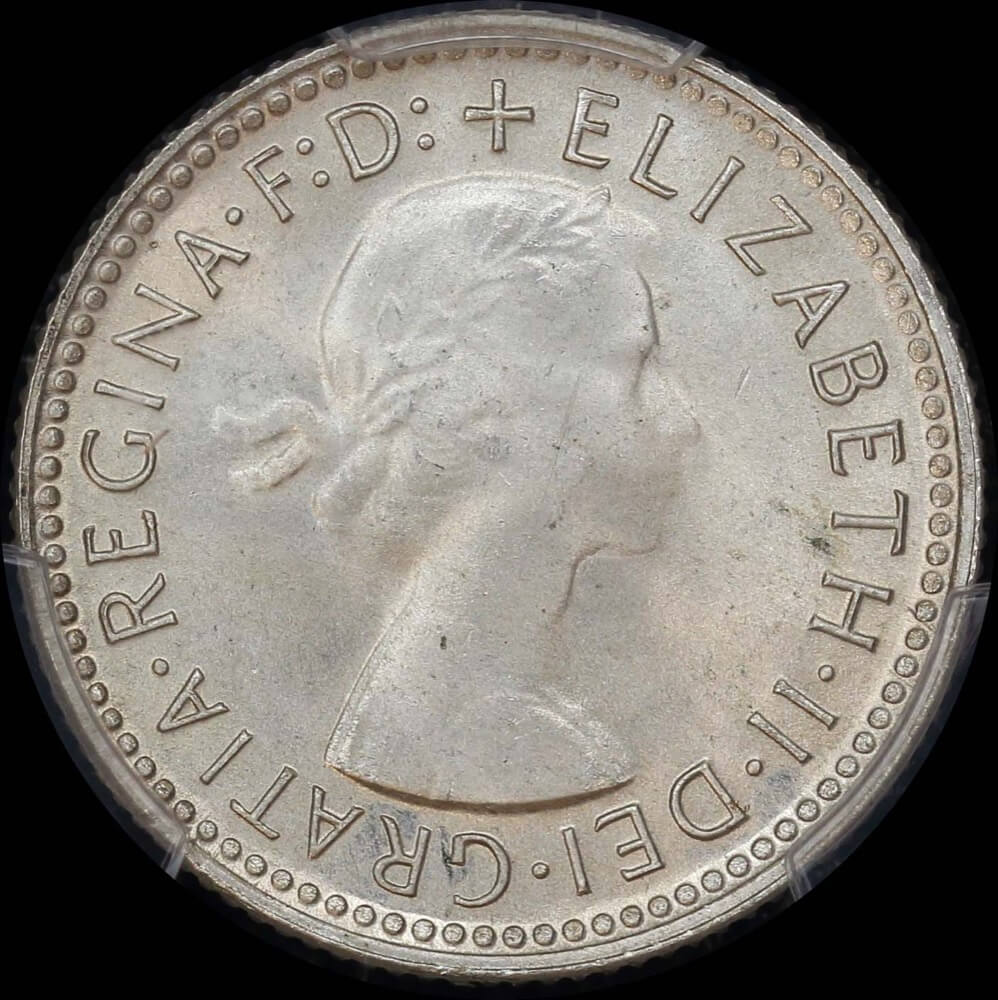 1961 Sixpence Gem Unc (PCGS MS66)
