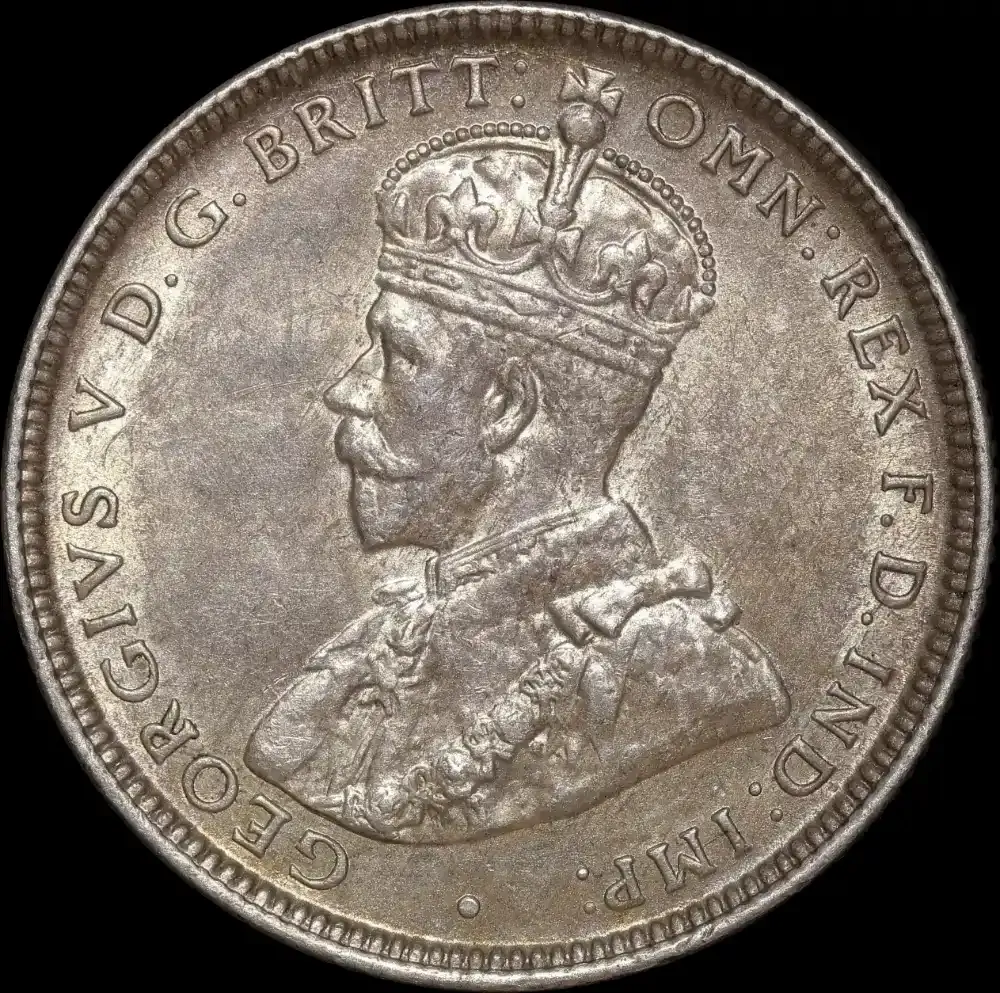 1918 Shilling about Unc