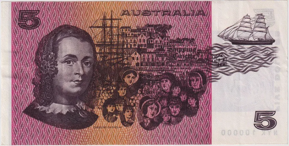 1979 $5 Note Knight/Stone R207 Fancy Serial NYK 100000 Extremely Fine  product image