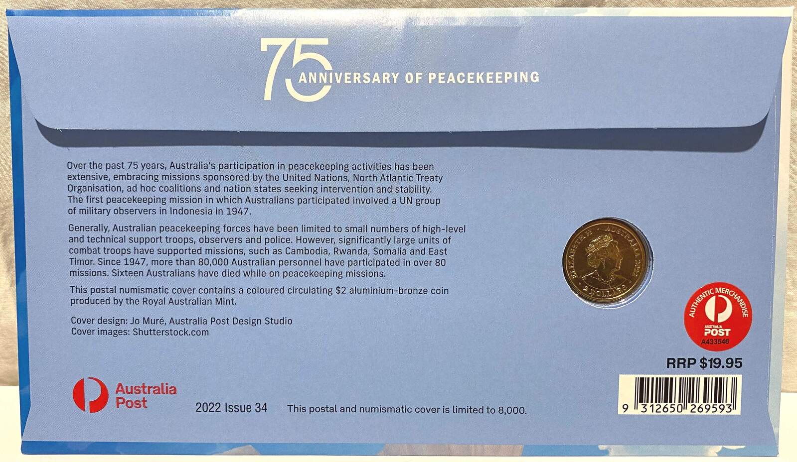2022 $2 Dollar Coin PNC - 75th Anniversary of Peacekeeping