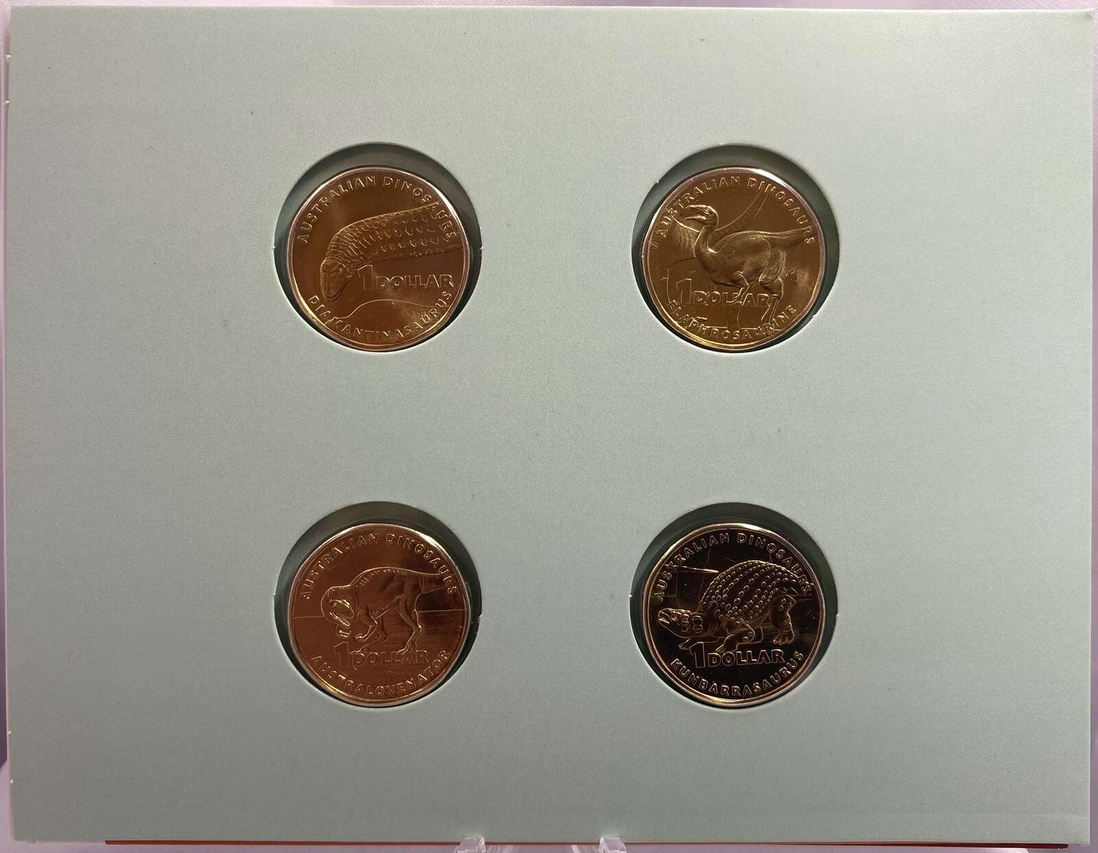2022 1 Dollar 4 Coin Uncirculated Set Australian Dinosaurs product image
