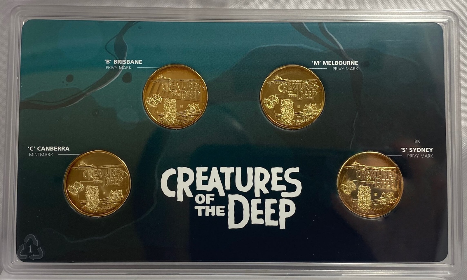2023 1 Dollar Mintmark and Privy Mark 4 Coin Set Creatures of The Deep Tripodfish product image