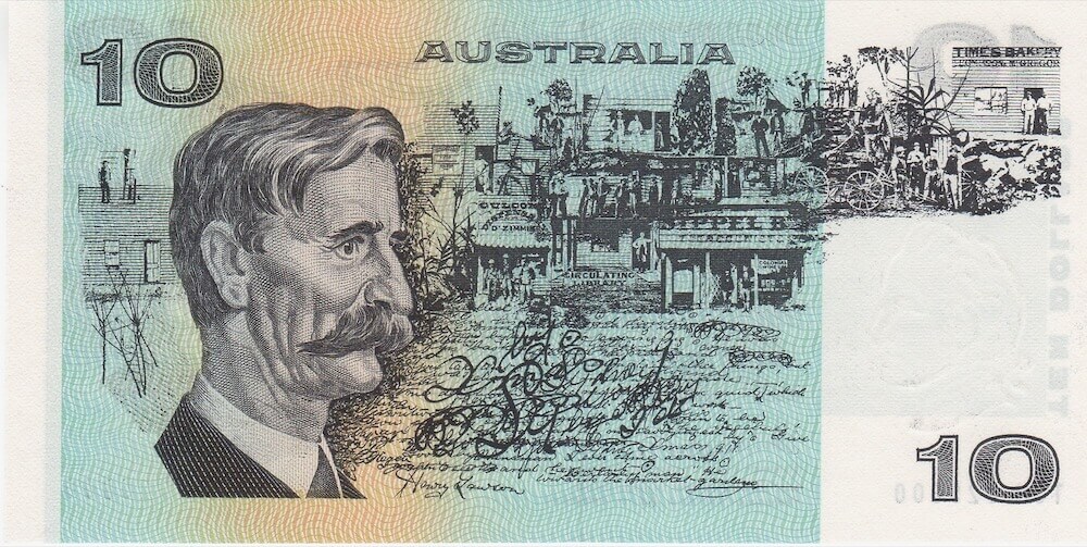 1976 $10 Note Gothic Serials Centre Thread Knight/Wheeler R306A Uncirculated