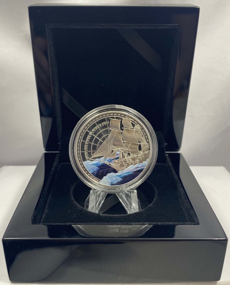 Niue 2023 1oz Silver Proof Coin - Captain Cook Crosses The Antarctic Circle product image
