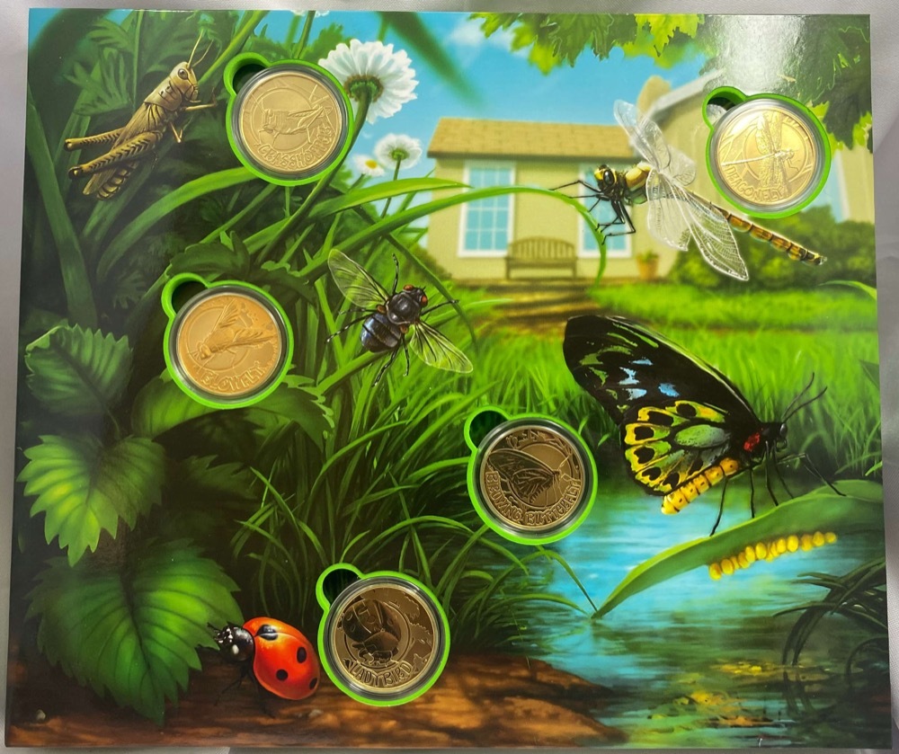 2010 1 Dollar 9 Coin Set Young Collectors Backyard Bugs product image