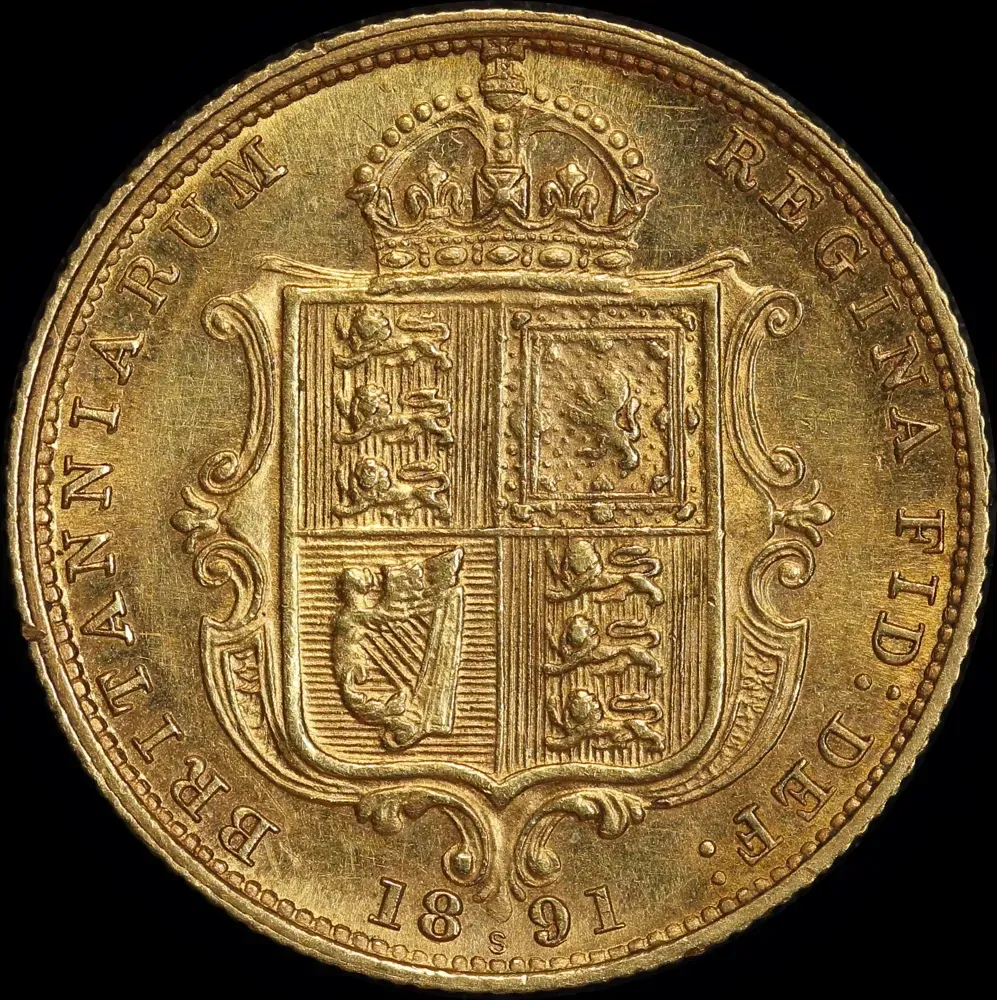1891 Sydney Jubilee Head Half Sovereign No JEB Extremely Fine product image