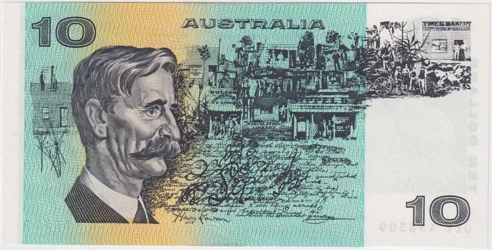 1983 $10 Note Johnston/Stone UCC Last Prefix R308L Uncirculated