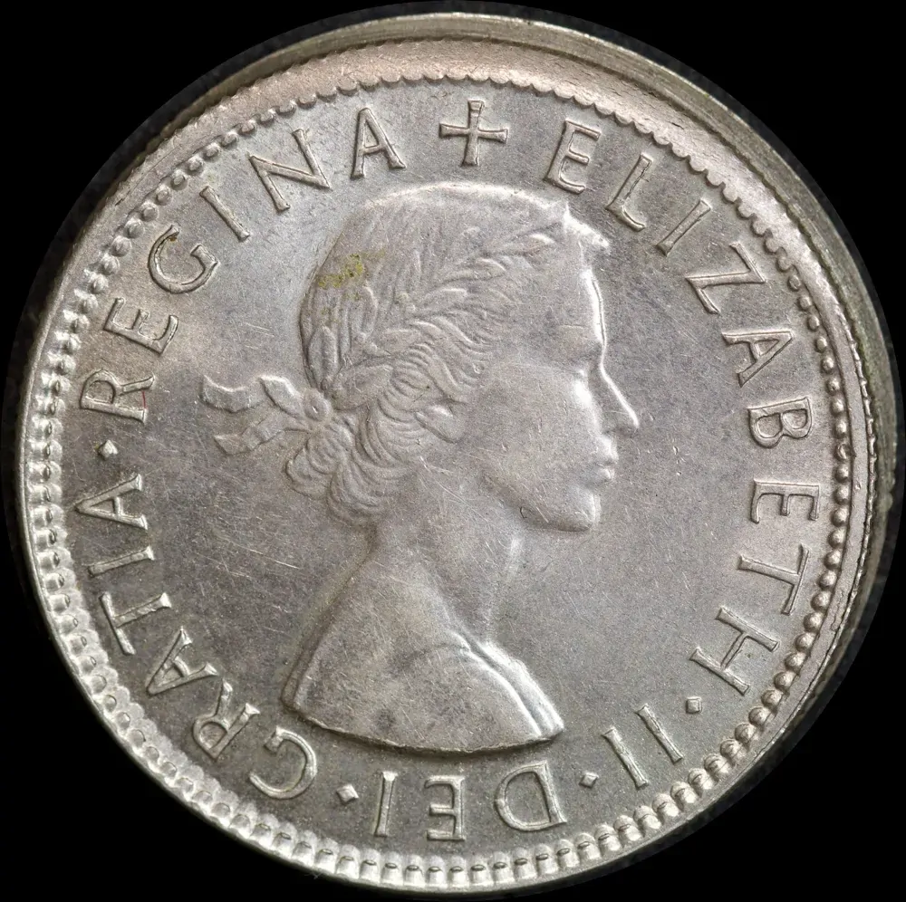 1954 Florin 2mm Offstrike Rim Error Extremely Fine product image